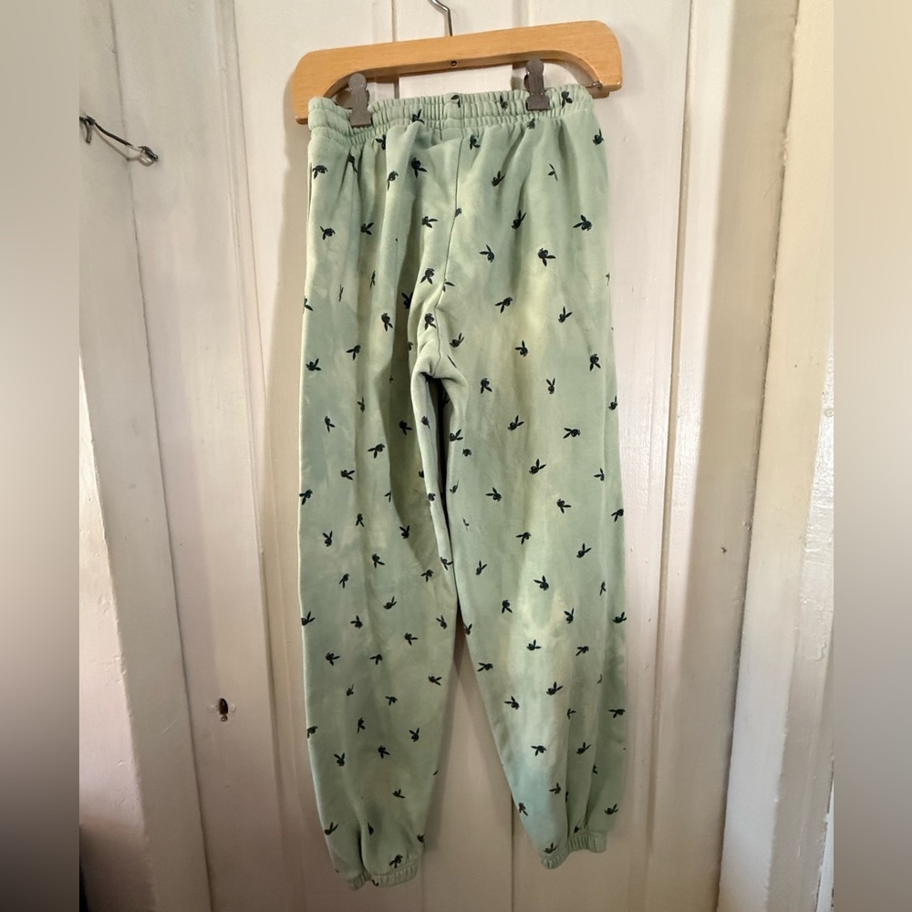 PLAYBOY Green Joggers with Bird Print